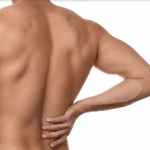 Muscular man with lower back pain